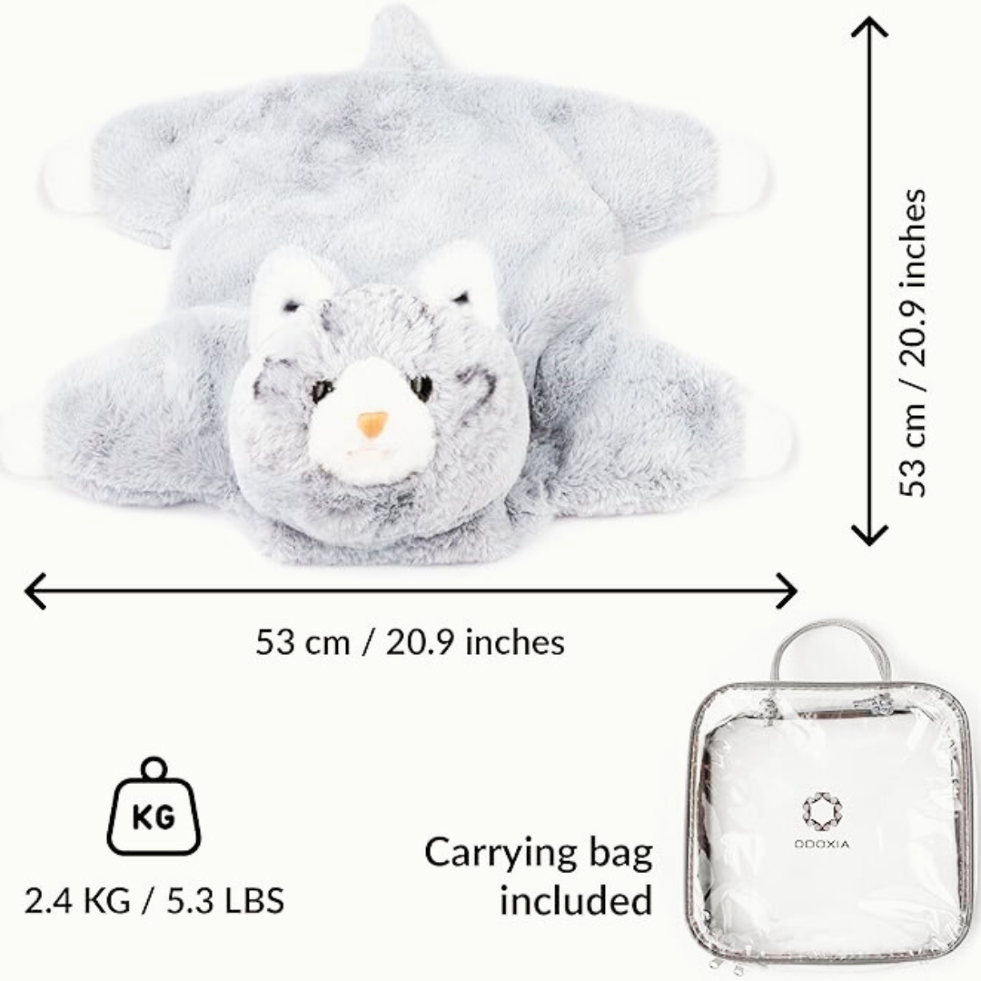 Gato de pelúcia fofinho para distúrbios sensoriais, autismo e TDAH
