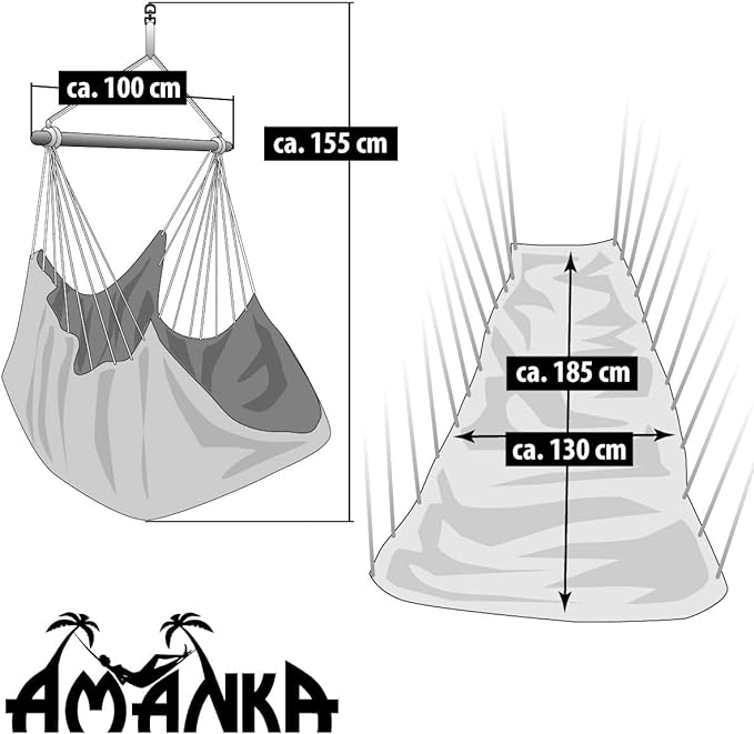 XXL hanging chair made of 100% cotton