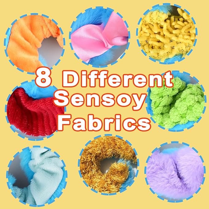 Octopus cuddly toy with 8 textured tentacles – sensory toy for babies and children