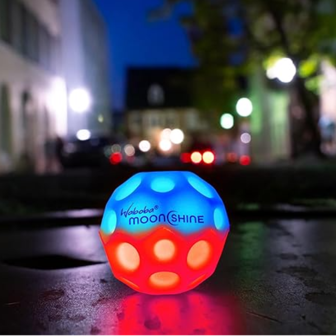 Sunflex® x Waboba Moonshine Green | Glowing bounce ball with enormous bounce | For all ages