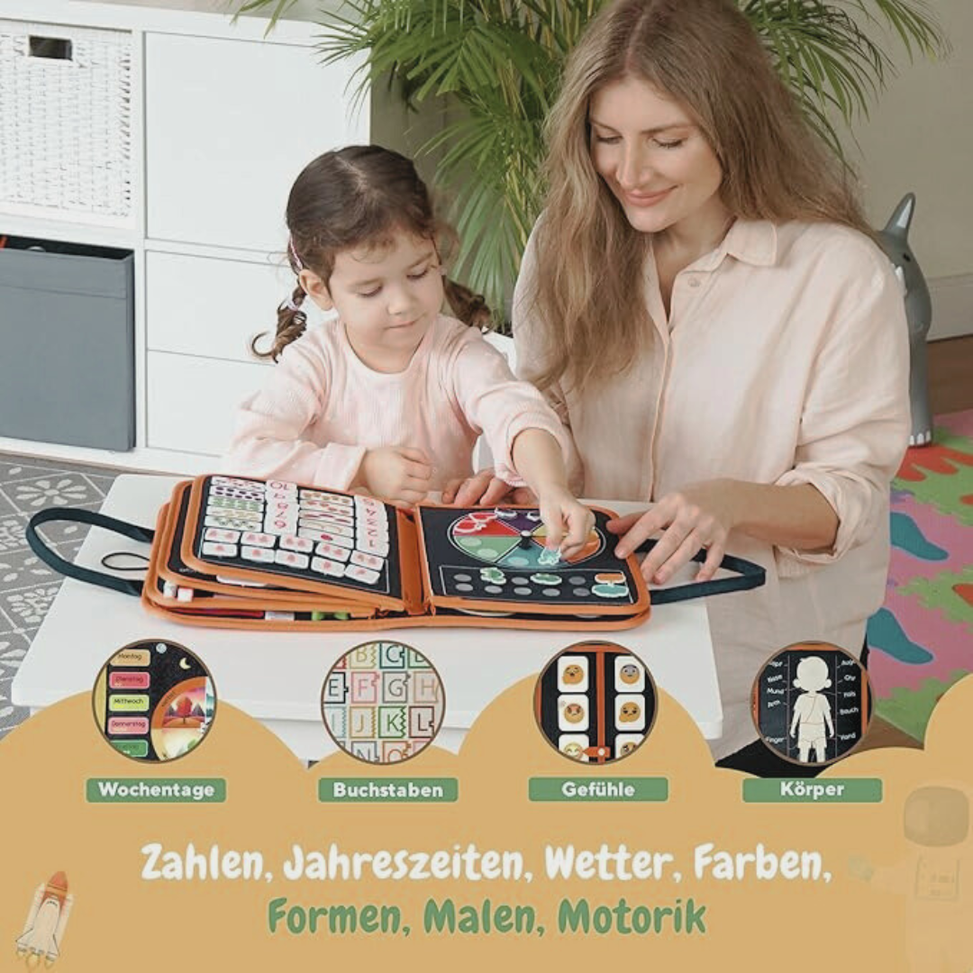 Activity Book German – Montessori Motor Skills Folder & Learning Book for Children from 3 Years