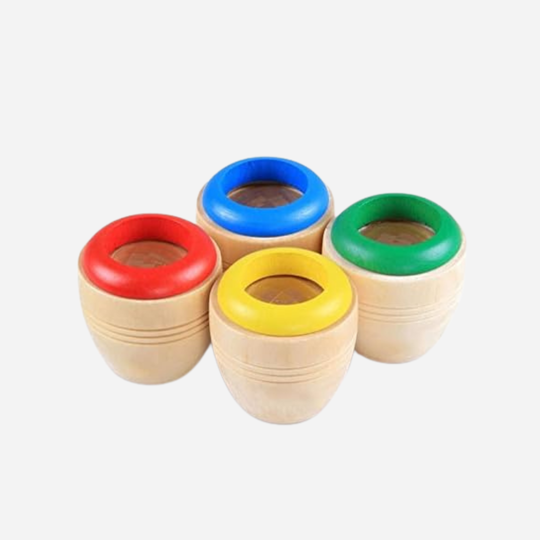 Children's Mini Kaleidoscope made of wood - 4 pieces