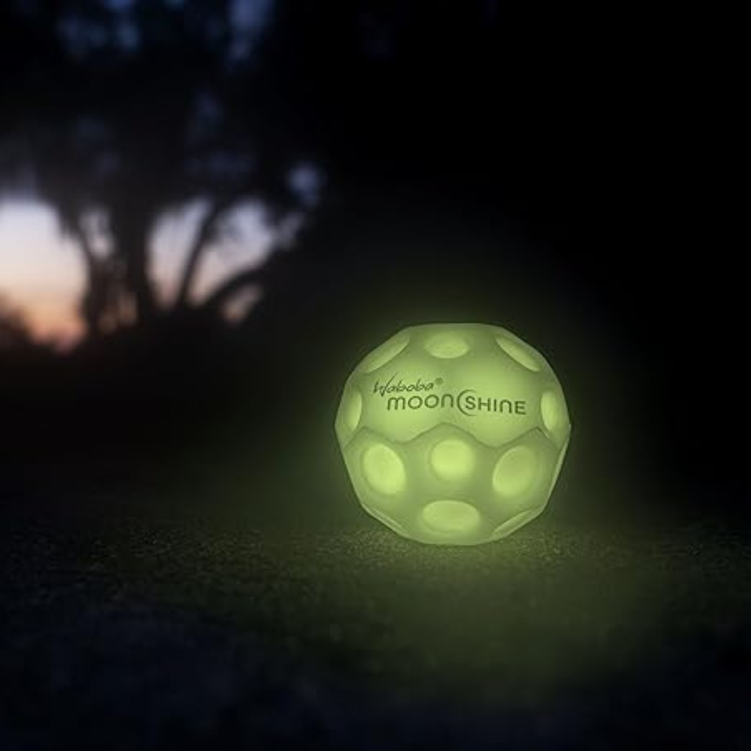 Sunflex® x Waboba Moonshine Green | Glowing bounce ball with enormous bounce | For all ages