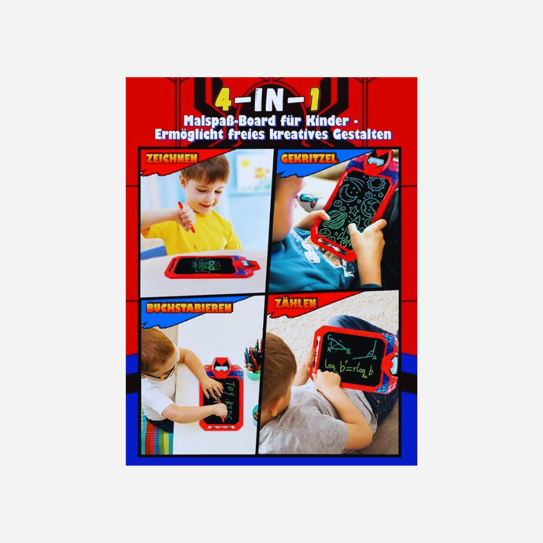Fullware Hero Series 10 Zoll LCD Schreibtafel für Kinder – Spider Hero Edition
