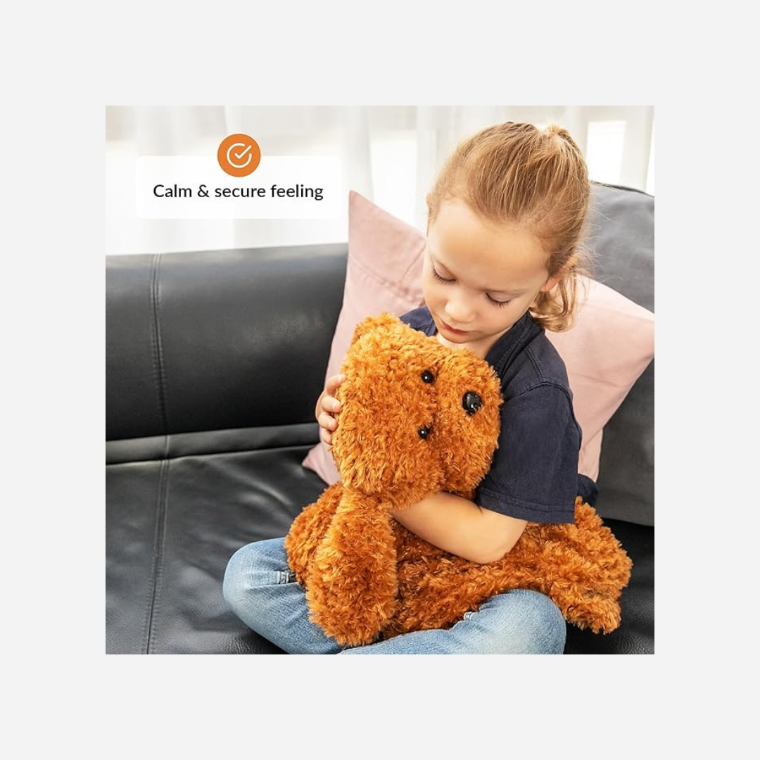ODOXIA Weighted Lap Pillow for Children | 2 Kg Stuffed Animal Dog for Sensory Disorders, ADHD, Autism & Anxiety