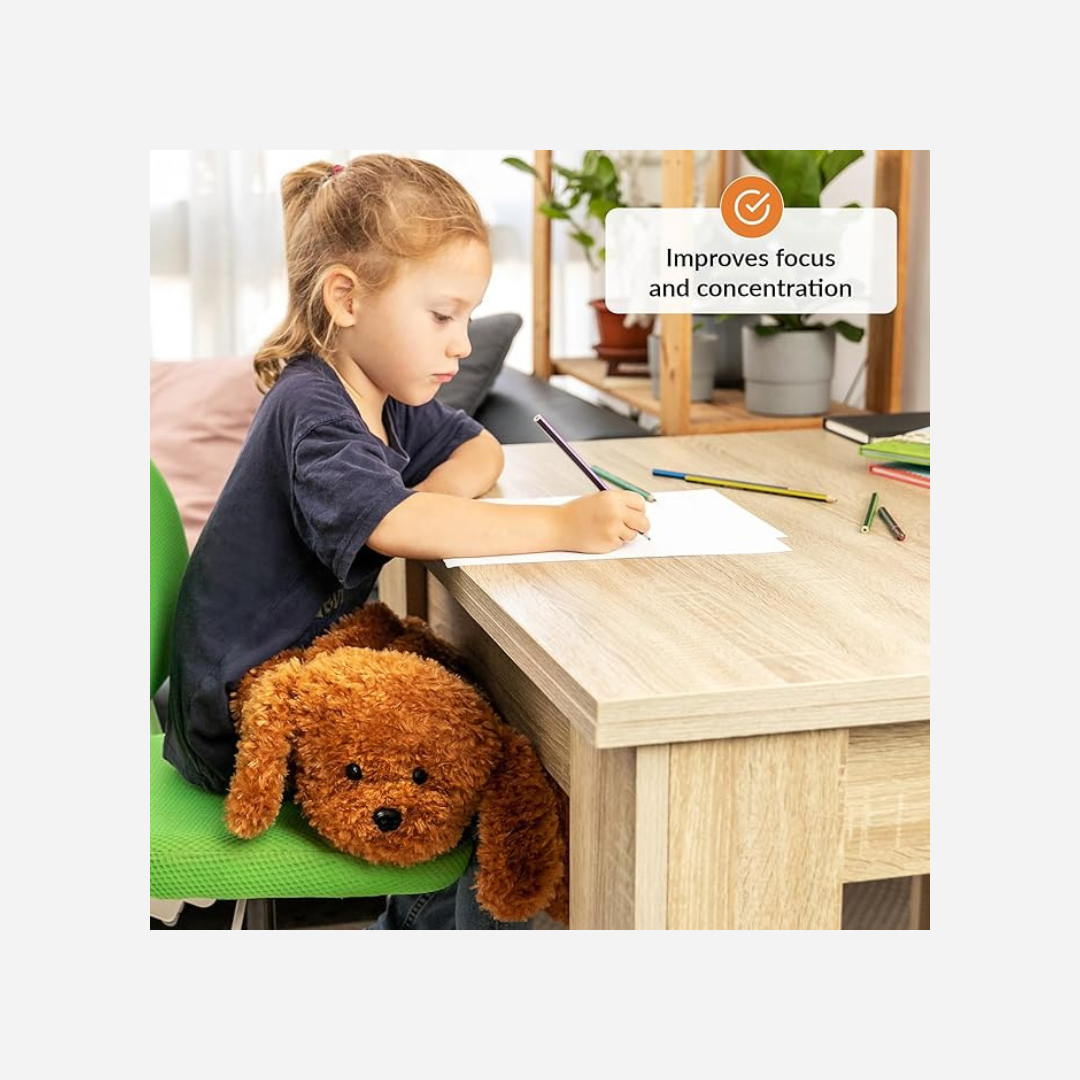 ODOXIA Weighted Lap Pillow for Children | 2 Kg Stuffed Animal Dog for Sensory Disorders, ADHD, Autism & Anxiety