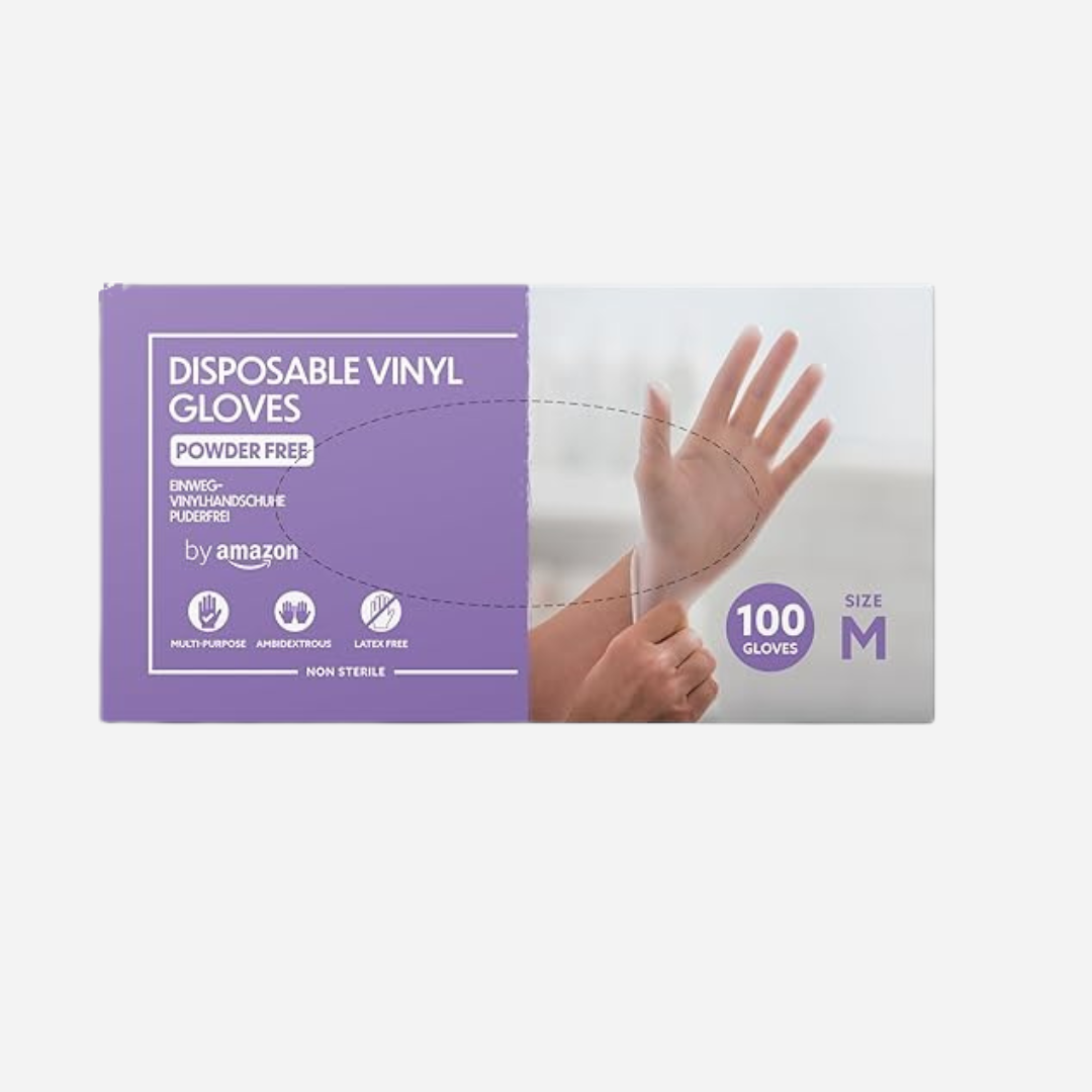 Einweg-Vinylhandschuhe, Größe S, M, L, XL - 100er-Pack (Früher Marke Hevea)