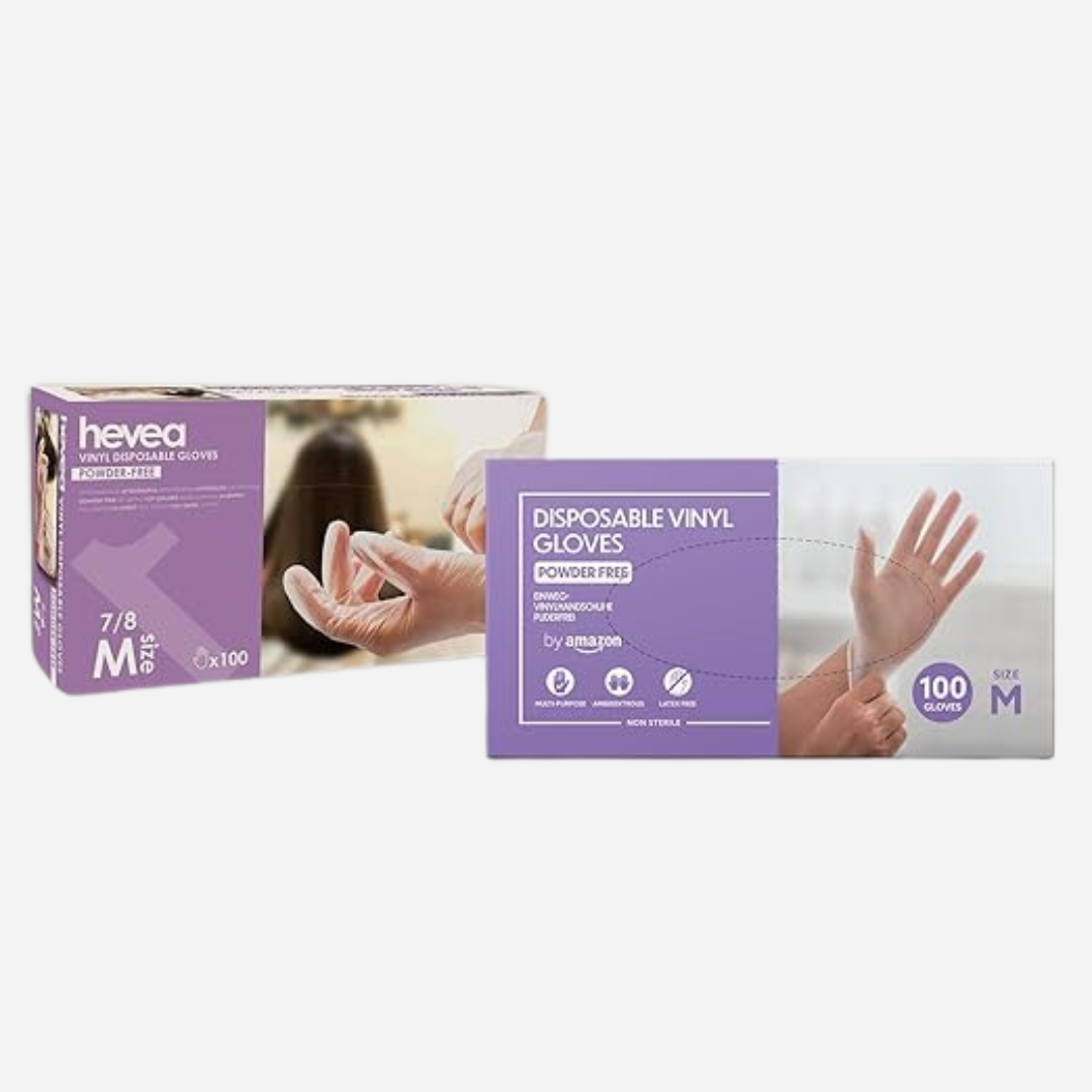 Einweg-Vinylhandschuhe, Größe S, M, L, XL - 100er-Pack (Früher Marke Hevea)