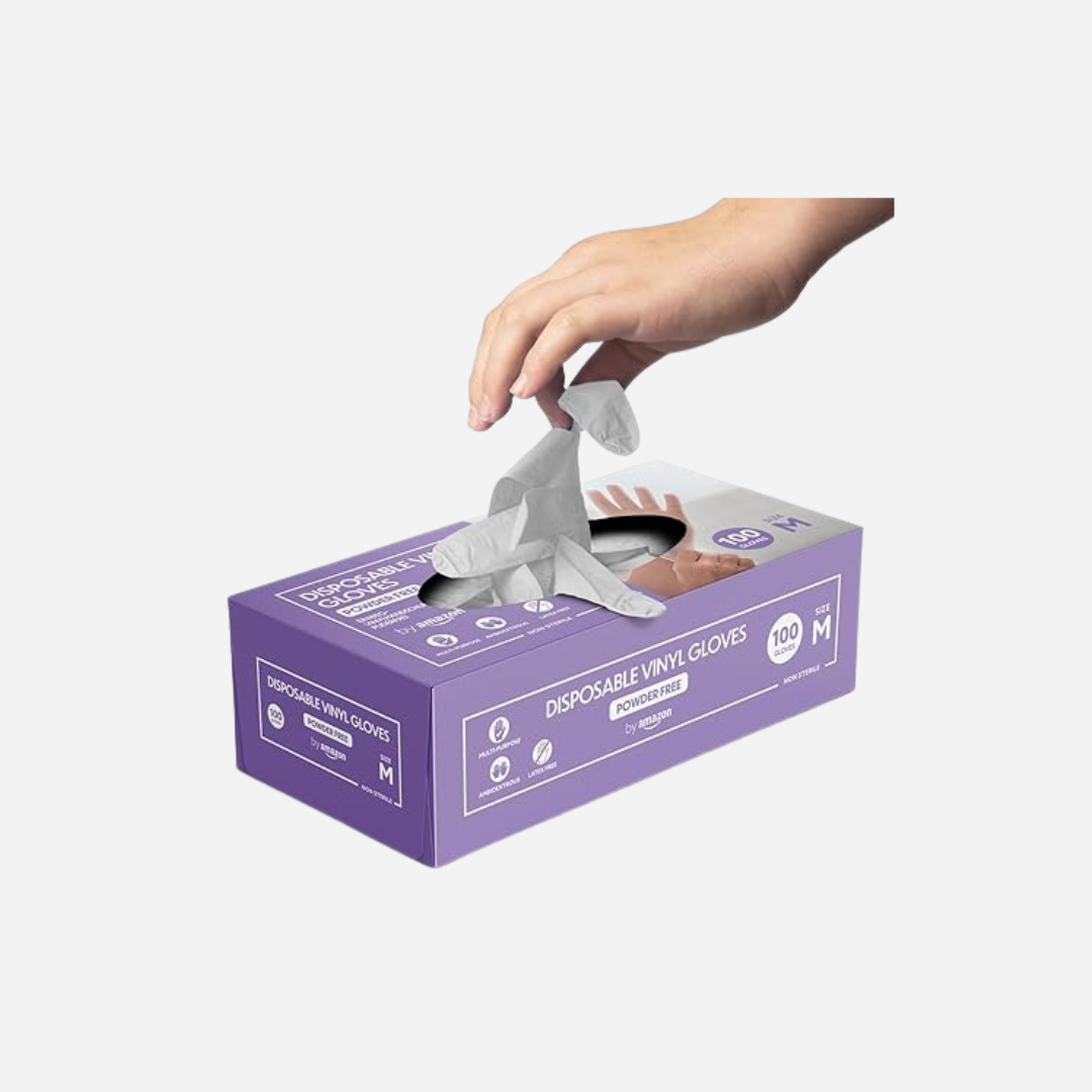 Einweg-Vinylhandschuhe, Größe S, M, L, XL - 100er-Pack (Früher Marke Hevea)