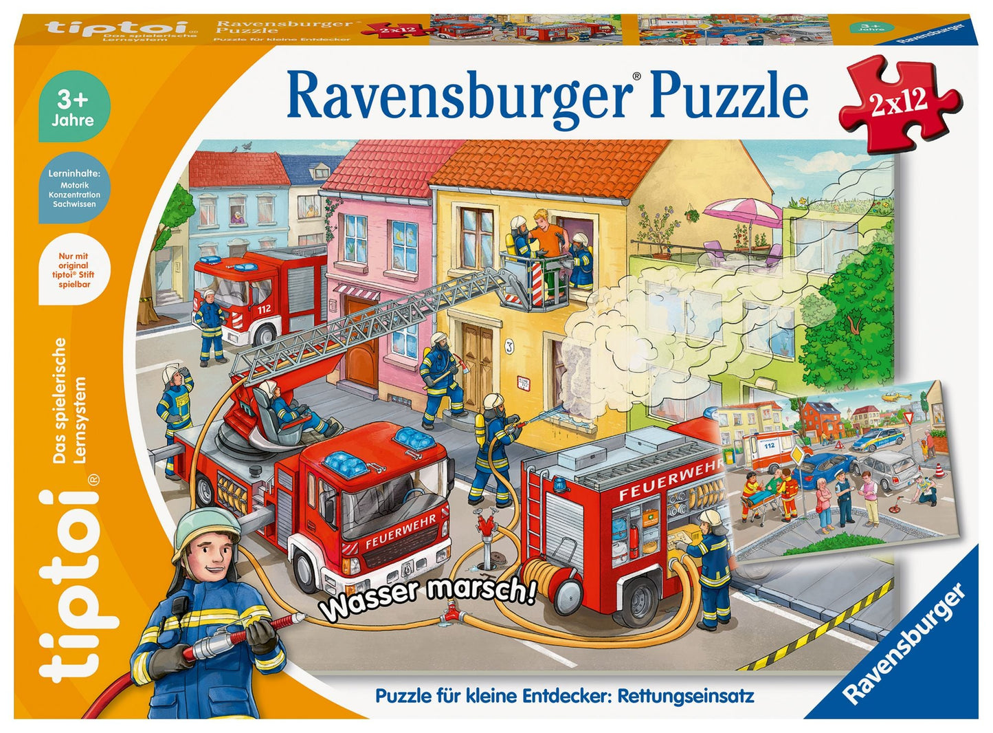 tiptoi® Puzzle für kleine Entdecker: Rettungseinsatz - 2x12 Teile