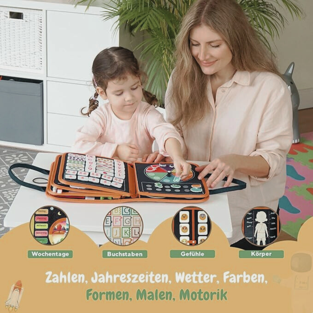 Beschäftigungsbuch Deutsch – Montessori Motorikmappe & Lernbuch für Kinder ab 3 Jahren