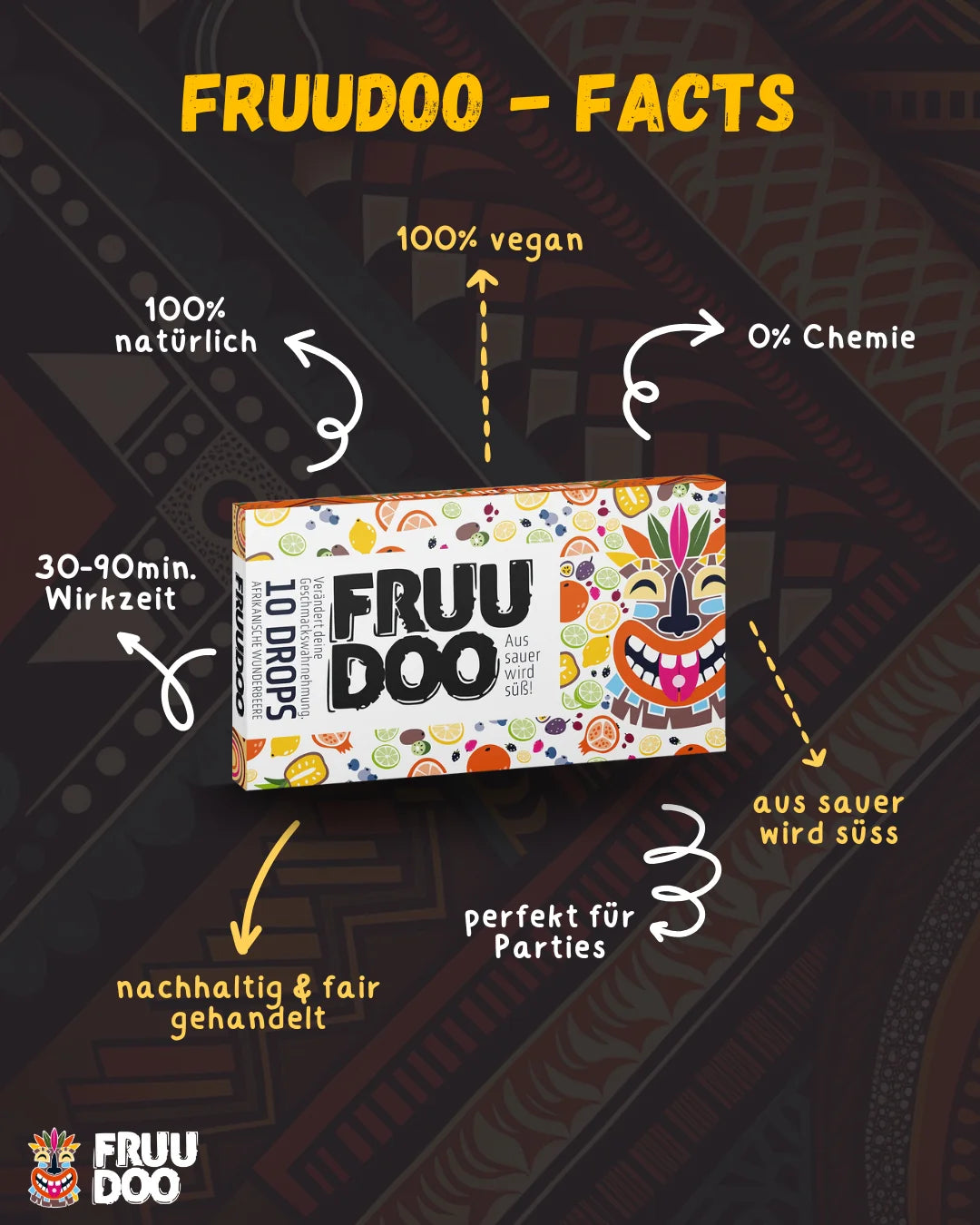 Eine Packung Fruudoo Wunderbeere - 10 magische Drops
