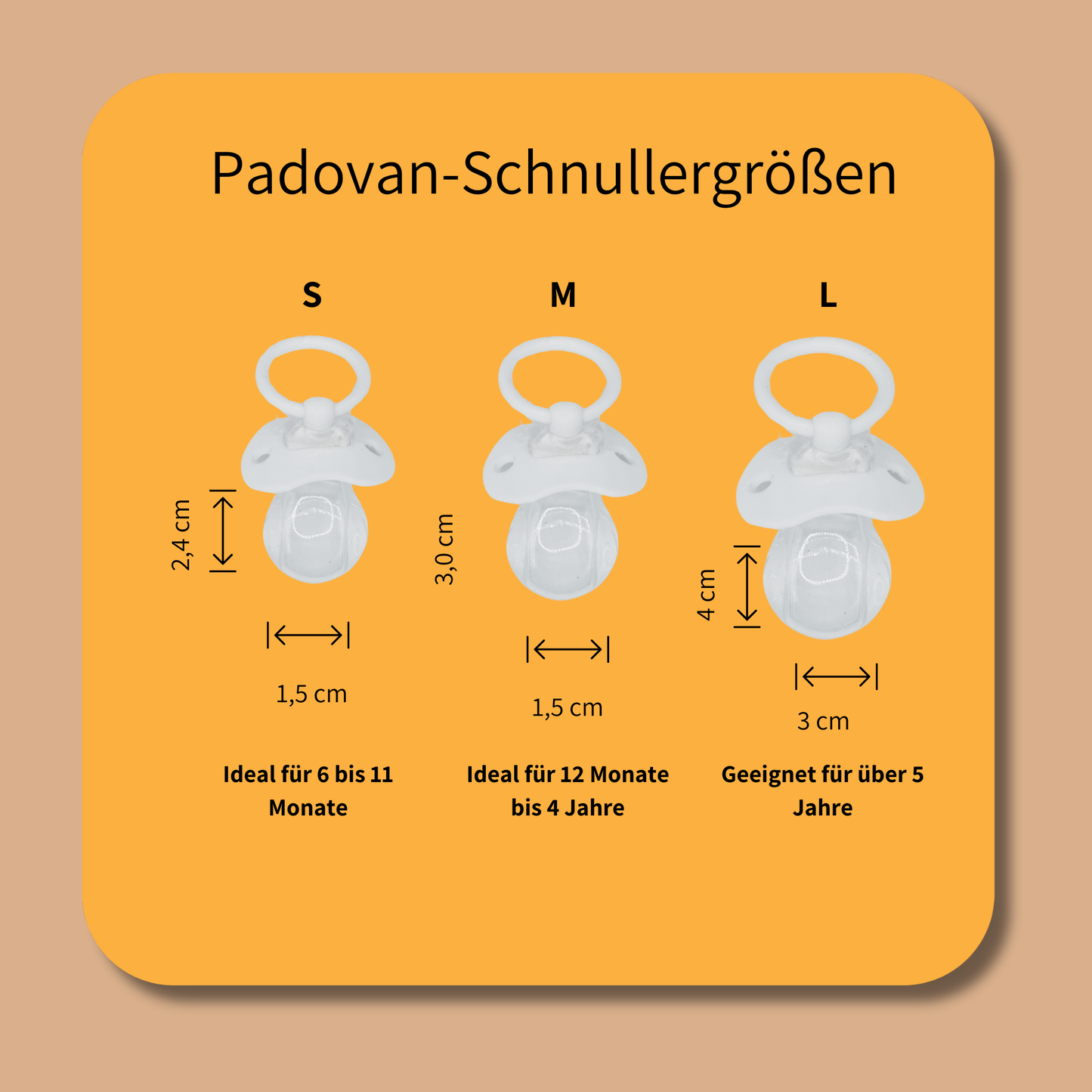 Padovan-Orthdontischer Saugtrainer - 3 Größen