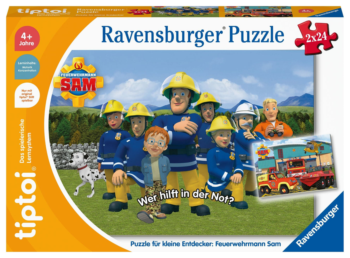 tiptoi® Puzzle für kleine Entdecker: Feuerwehrmann Sam - 2x24 Teile