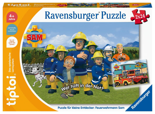 tiptoi® Puzzle für kleine Entdecker: Feuerwehrmann Sam - 2x24 Teile